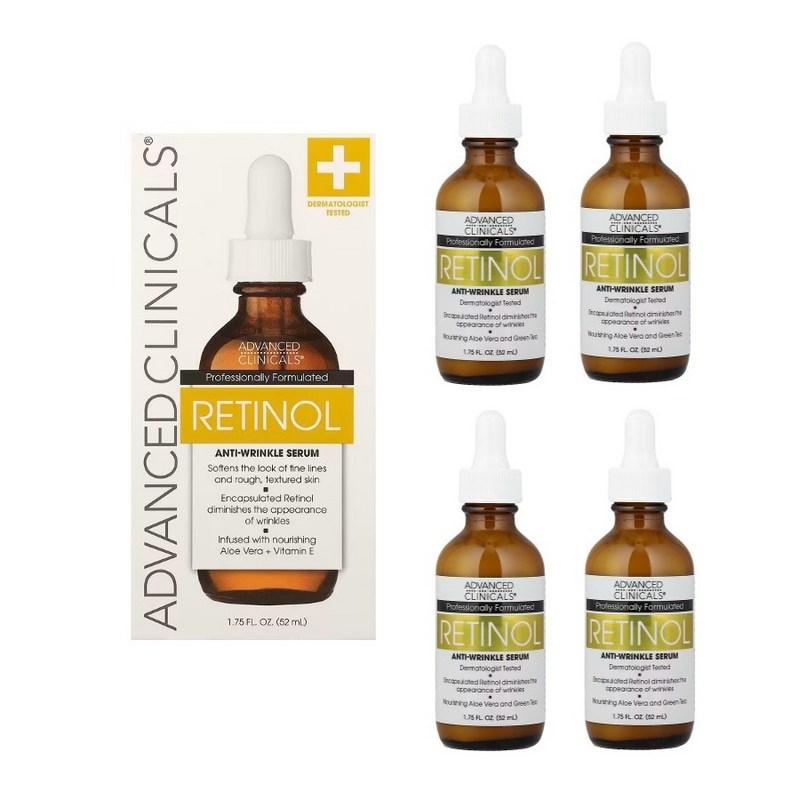 Advanced Clinicals Retinol Anti-Wrinkle Serum 52ml, 4 pcs
