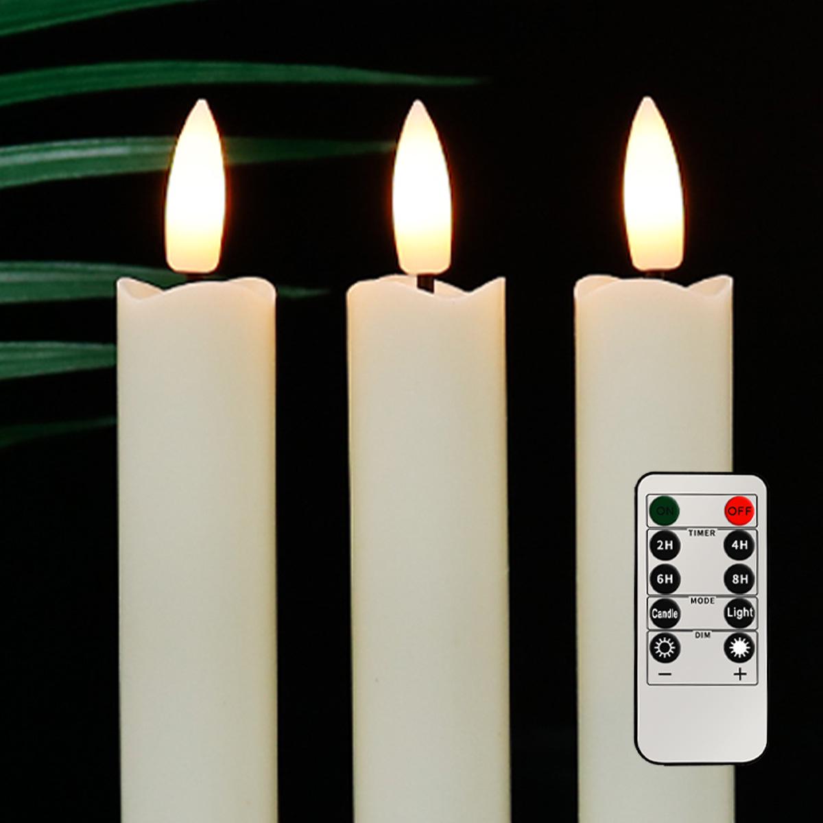 

Светодиодная свеча на длинном шесте с дистанционным управлением - Бездымная, с волнистым дизайном для свадеб, дней рождения и рождественского декора