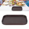 Walnut Finish Bamboo Serving Tray 13.4 X 9.1 X 1in Fruit Tray Multi Purpose Centerpiece  For Home