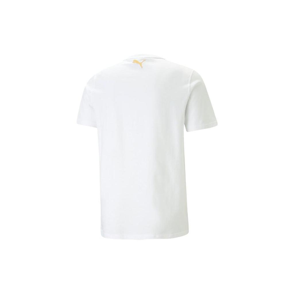Puma Printed Crew Neck Short Sleeve T-Shirt Men Tops White 539497-01