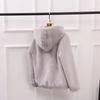Imitation mink coat women's new short hooded light trendy imitation mink women's imitation fur coat