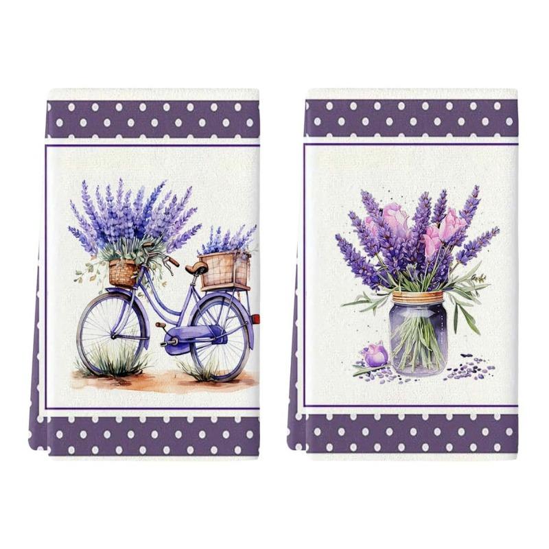 2PCS Kitchen Towels, Towel Sets, Super Absorbent Soft Cleaning Cloths, Kitchen Decoration,kitchen Essentials, Household Essentials, Cleaning Cloths