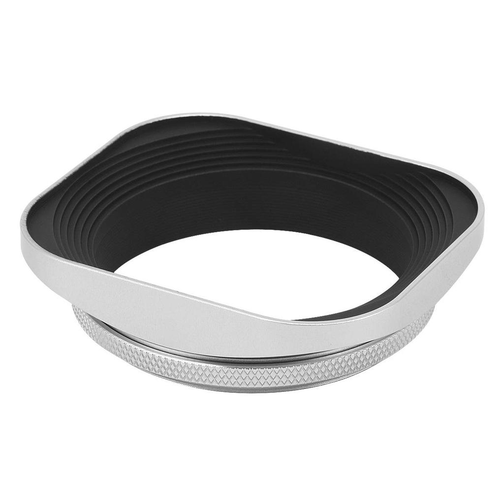 Haoge LH-W55T 55mm Square Metal Screw-in Lens Hood with Shade Design Cap for Canon, Nikon, Sony, Leica, Zeiss, Voigtlander, and Fujifilm