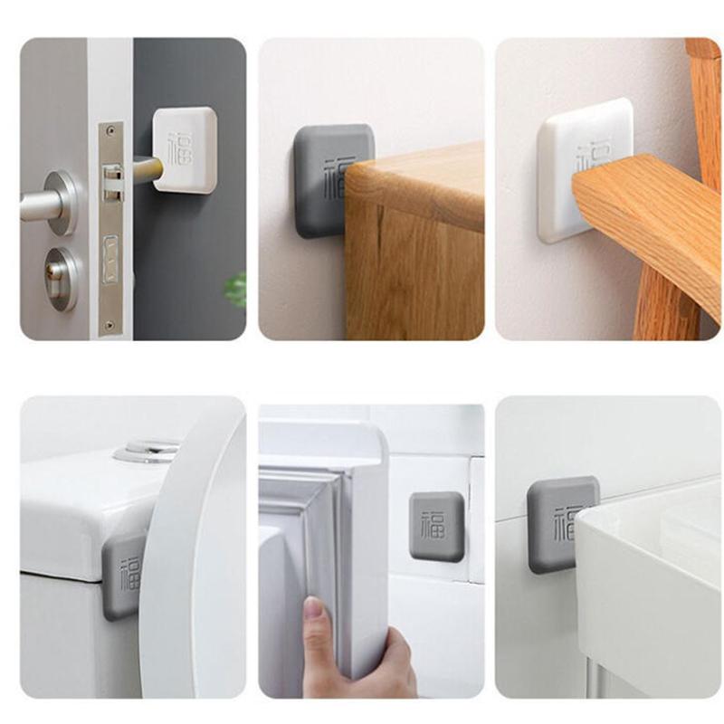 1/2/4 Stück Selbstklebende Silikon Türstopper Wandschutz Geräuschlos Stoßdämpfer Crashpad Türgriffschutz