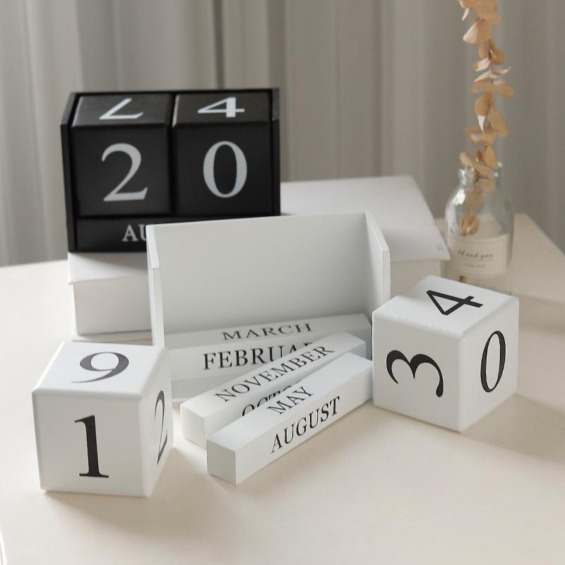 New Wood Calendar Creative Home Decoration Furnishings Living Room Desktop Study Shop Bar Decoration