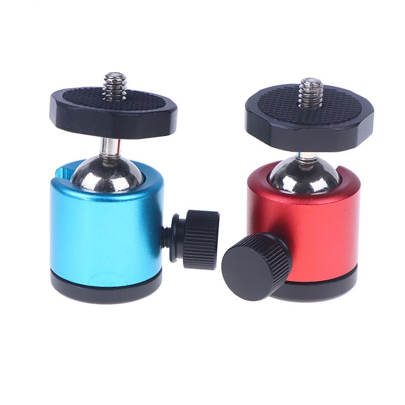 1Pc Metal Mini Ball Head With Universal 1/4" Screw Tripod Mount 360° Swivel For Phone LED Video Light Microphone Action Cameras