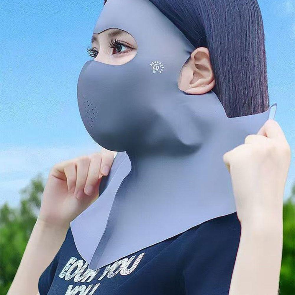 UPF50+ Anti-UV Neck Scarf Full Face Sunshade Face Mask Fashion Sun Protection Mask  Cycling