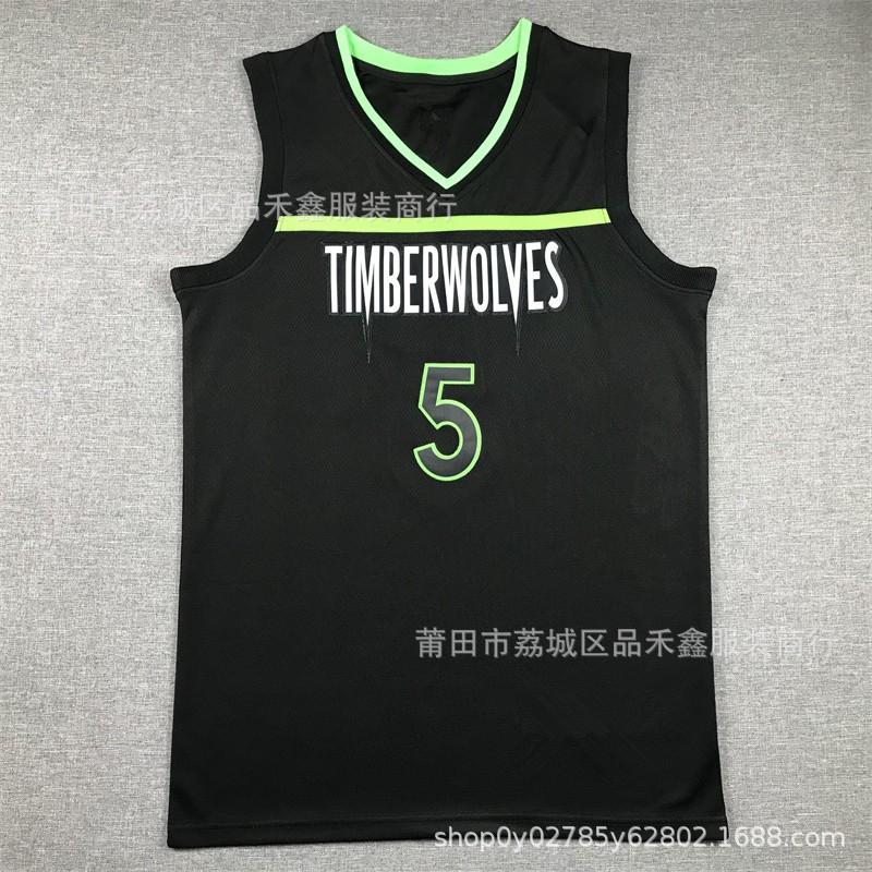 Minnesota Timberwolves NBA Basketball Jersey Edwards 5 Gobert 27 Towns 32 Reed 11 Cotton Sports Fan Apparel