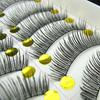 10 Paar Schwarze Lange Kreuz-Wimpern Dick Hochzeit Falsche Wimpern Party Make-up