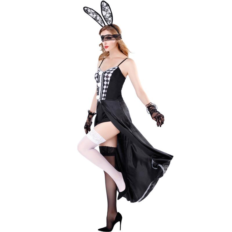 M-XL Dovetail Bunny Dress, Adult, Rabbit Dress, Prom Bunny Uniform, Halloween Costume