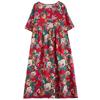 Summer Literary Plus Size Plus Flower Bohemian Skirt