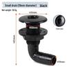 90° Marine Sewage Drain Outlet for Yacht Hull - Black/White