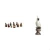 Christmas Nativity Parrot Figurines Set Religious Animal Sculpture Resin Indoor Decorative Tabletop