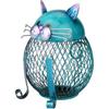 Kavolet Cat Piggy Bank for Kids, Cat Shaped Metal Coin Box, Coin Money Bank, Handwork Handicrafts Ornament, Brown
