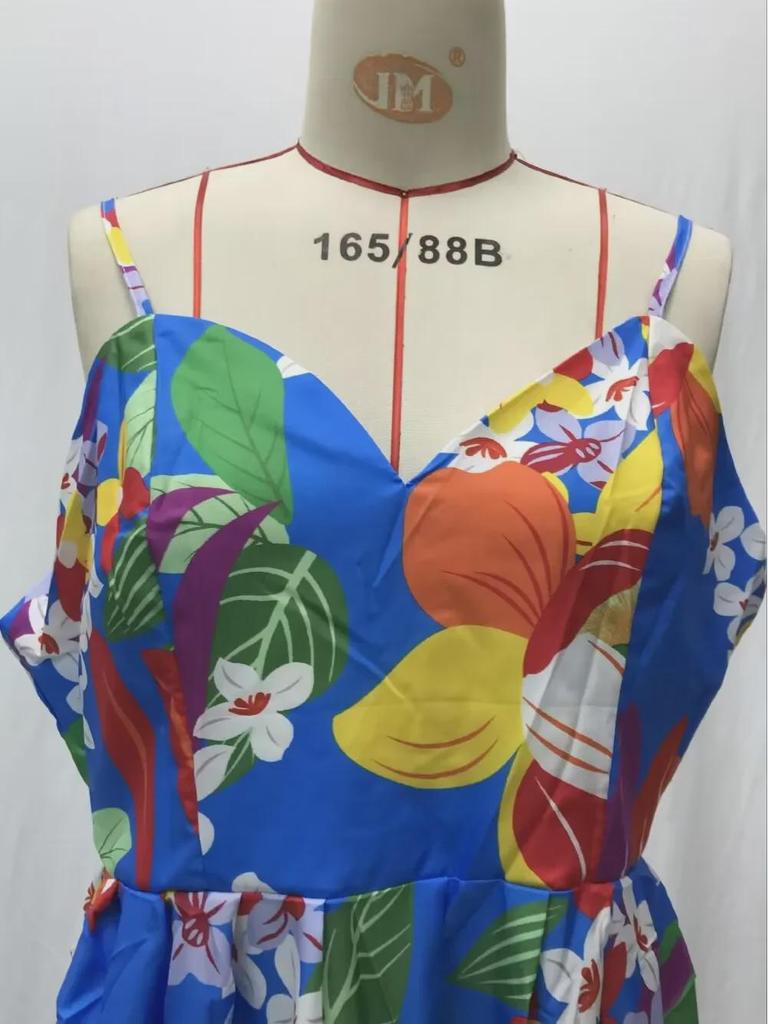 Robe longue fleurie à épaules dénudées pour femmes européennes et américaines, été 2025