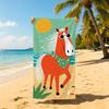Abstract Horse Towel Beach Blanket Towel  For Travel Gym Shower Luxury Lightweight Camping Pool  Tropical Cute