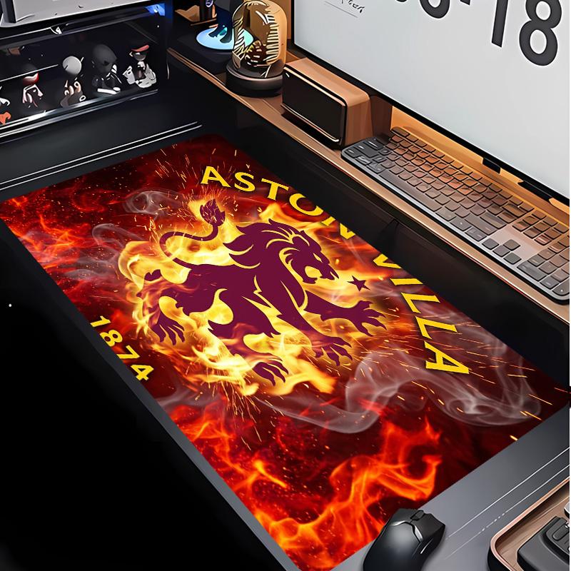 Aston Villa Football Print Mouse Pad Non?Slip Rubber Desk Mat Waterproof Gaming Mousepad For Laptop Office Desktop
