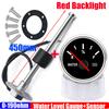 100-600mm Water Level Sensor+52mm Water Level Gauge 0-190ohm Red LED Water Tank Meter Indicator for Marine Boat Car 9-32V