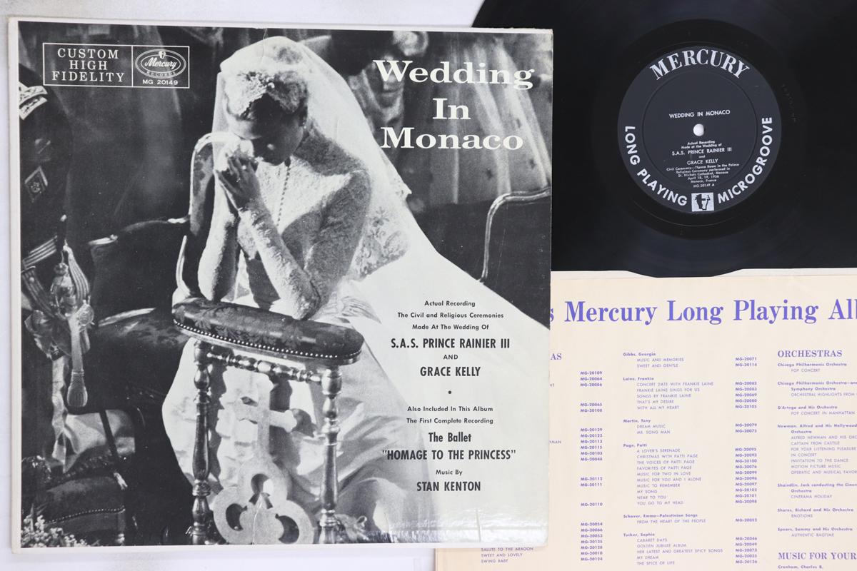 

LP Record MONTE CARLO OPERA HOUSE ORCHESTRA Wedding In Monaco MG20149 MERCURY 1956 US Classical Used