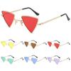 Small Triangular Sunglasses Fashion Metal Frame Colorful Lens Sun Glasses for Women Men Party Punk Shades
