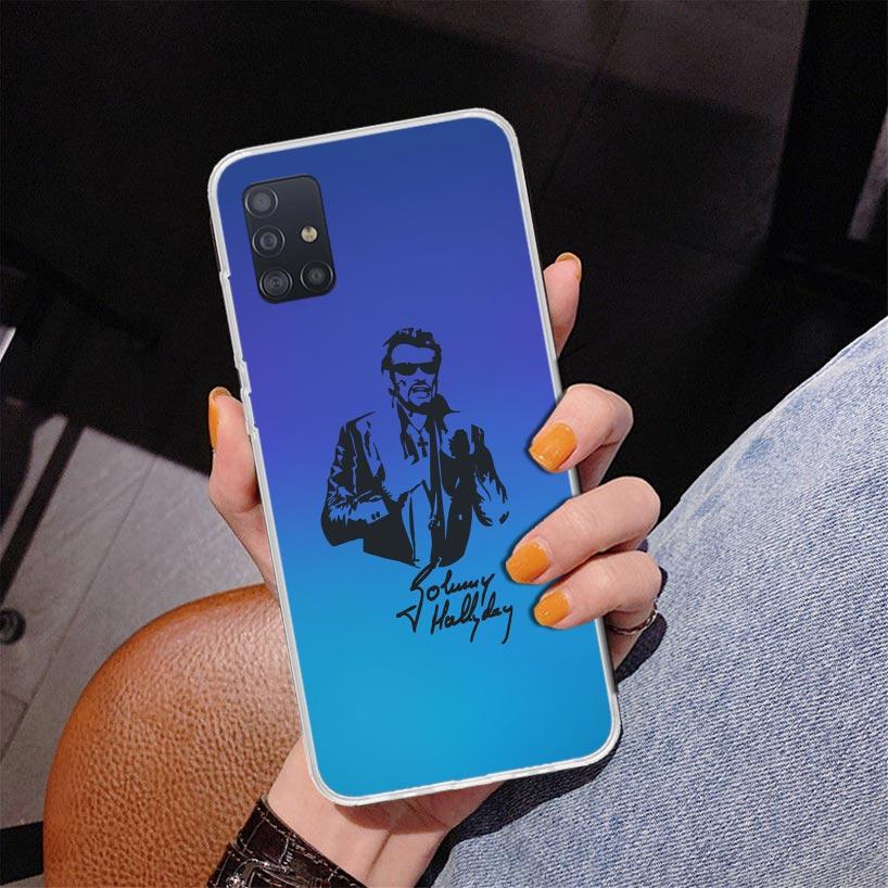 Johnny Hallyday Music Phone Case For Samsung Galaxy A52 A32 A22 A12 A51 A31 A50S A30S A20S A10S Note 20 Ultra 10 Plus S10 A72 A7