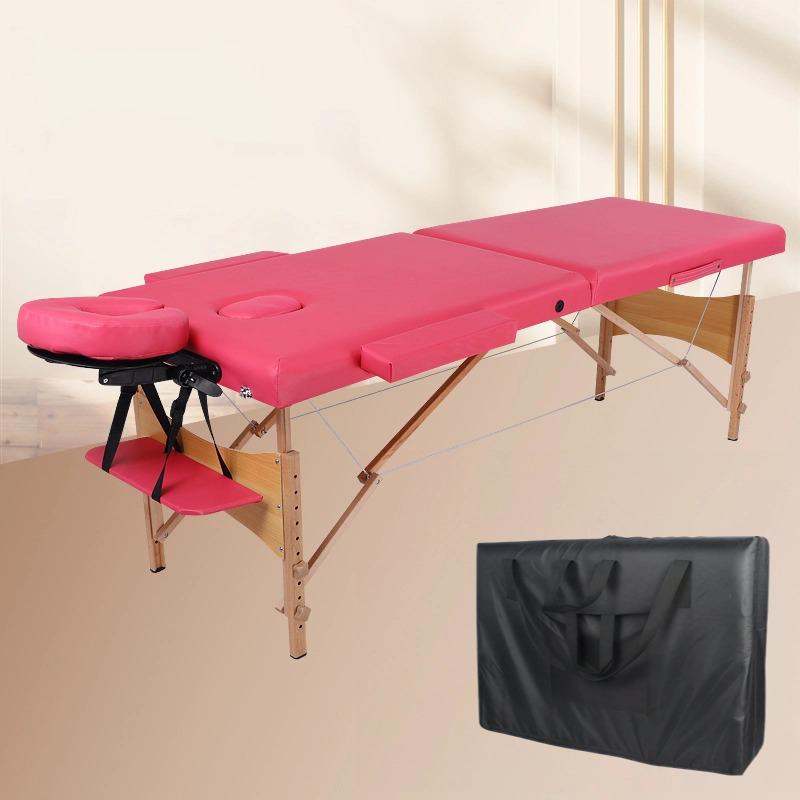 Adjustable Portable Solid Wood Beauty Bed for Massage & Physiotherapy