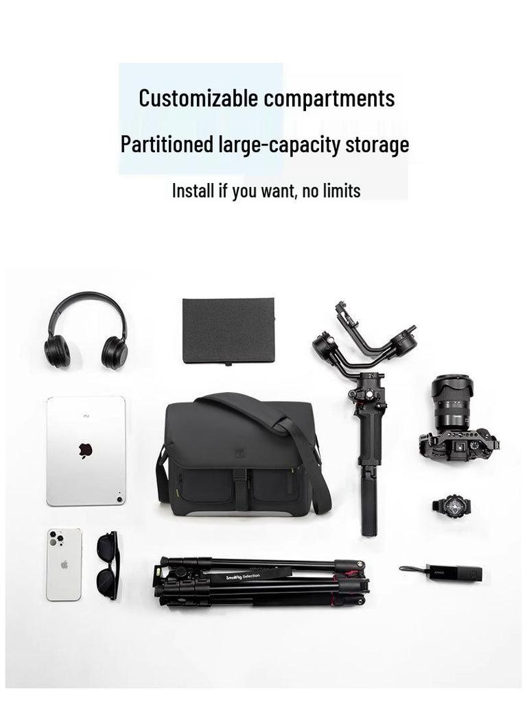 TANGCOOL Men's Large Capacity DSLR Camera Crossbody Photography Bag - Fashionable Shoulder Messenger Bag