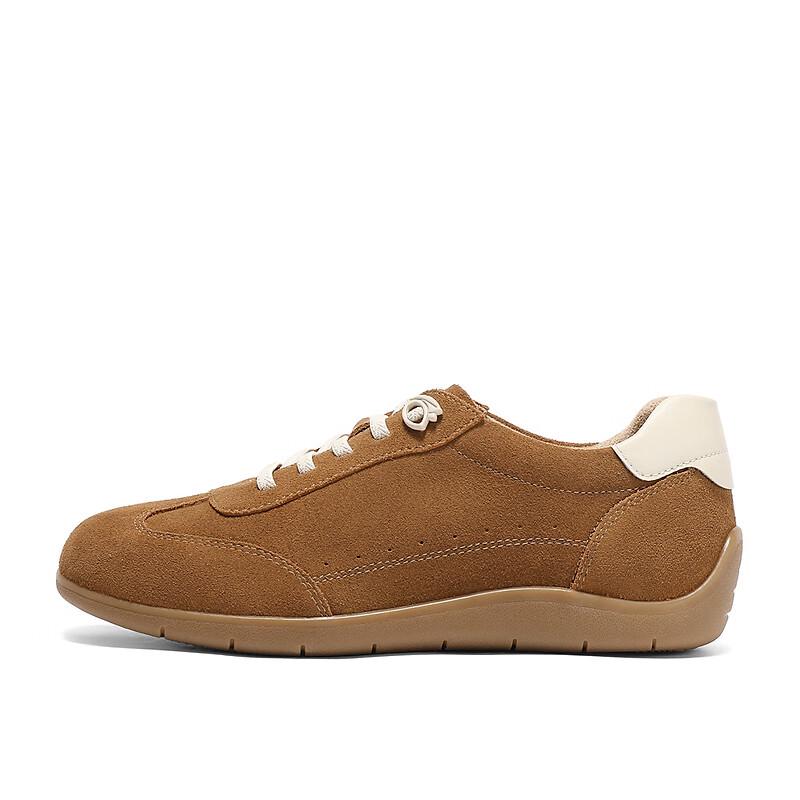 Damen Retro Cowhide Freizeit-Sneaker
