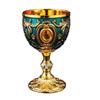 Vintage Chalice Medieval Goblet Renaissance Gifts Engraving Handcraft Ceremonial Drinkware Flower Pattern Shot Glass 30ml
