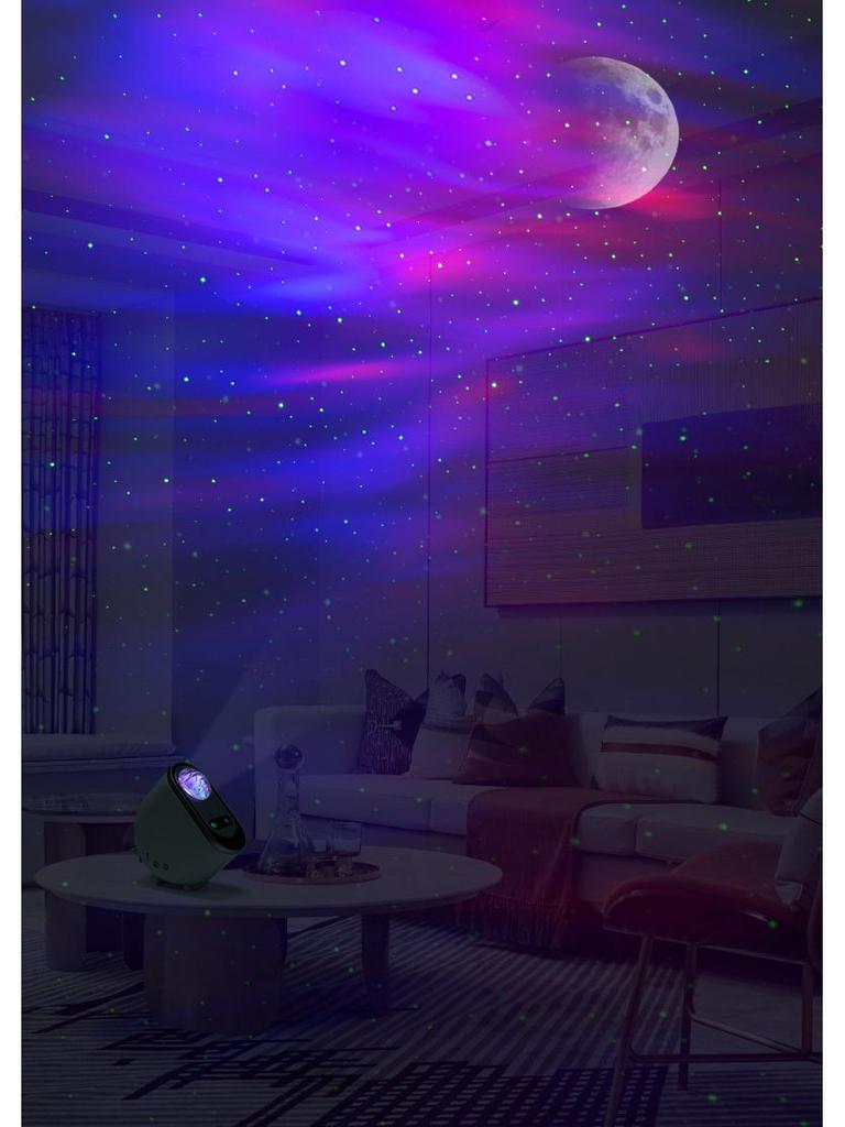 Northern Lights Bluetooth Starry Sky Projector Lamp with Music and USB Remote Control