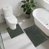 1/2Piece Loop Bath Mats for Bathroom Non Slip Chenille Bath Mat Set Rugs with Water Absorbent Pedestal Bathmat Shower Toilet Mat