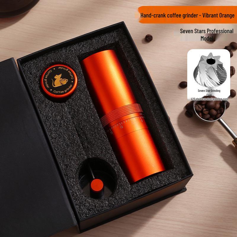 Luxury Conical Burr Hand-Crank Coffee Grinder for Italian Drip Coffee and Hand-Pour Brewing