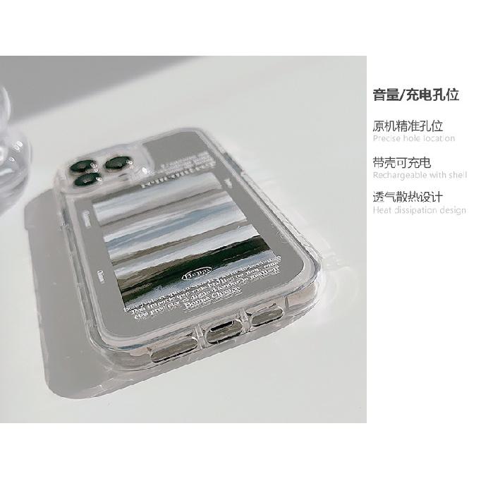 ins oil painting cloud sea case suitable for 16Pro Max Apple 17 iPhone, artistic style 13 mirror 11 premium
