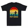 Play Ukuleles And Pet Dogs Funny Vintage Men's T-Shirt Cotton Black Navy Tee Top