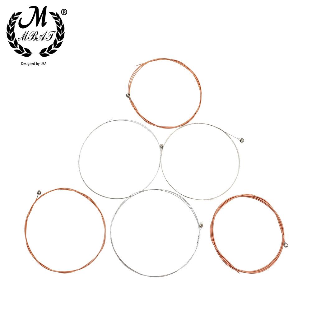 M MBAT Acoustic Guitar Strings Set Stainless Steel Wire Phosphor Bronze Alloy Wound Strings Guitar Music Instrument Accessories