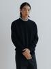 Deowedeoijeueosseom Classic Crew Neck Knit Sweater (Navy)