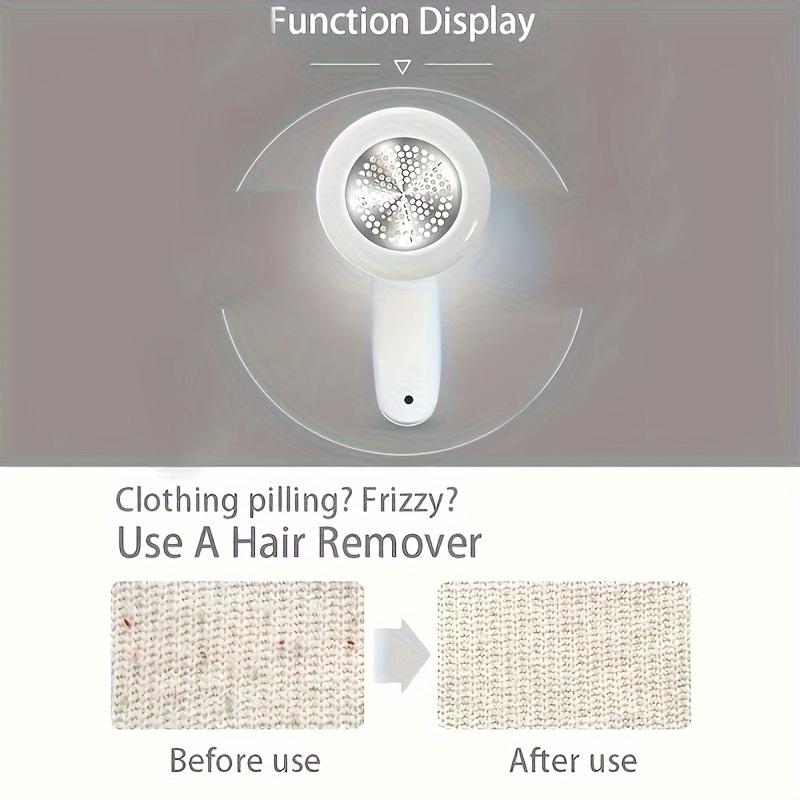 USB Rechargeable Electric Lint Remover - Fabric Shaver with One More Blade - Portable Fuzz Remover, Pilling Remover, Hairball Trimmer for Clothes