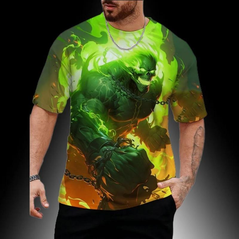 

Men s Summer Hulk T-Shirt Loose Round Neck Short Sleeve Breathable Sweatproof Streetwear Casual Short Sleeve Men Tops Clothing 5XL