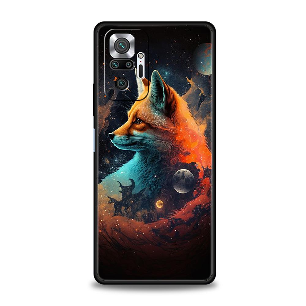 Animal The Fox Phone Case Cover for Redmi 13C 10C Note 13 12 10 11 Pro Plus 7 8T K40 K50 Gaming Pro Plus 5G Soft Shell Capas Bag