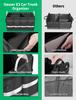 Car Trunk Organizer Cargo Organizer Trunk Storage Waterproof Collapsible Durable Multi Compartments with Foldable Cover Black