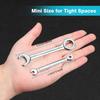 SPEEDWOX 10 Pcs Mini Combination Wrench Set, 4-11mm Open and Box End for Automotive, Industry, Electronics, Mechanic, Home, Hobby - High Carbon Steel