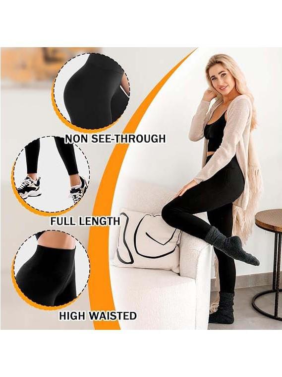 Women's Fleece-Lined High Waist Yoga Pants - Thick & Warm for Outdoor Fitness