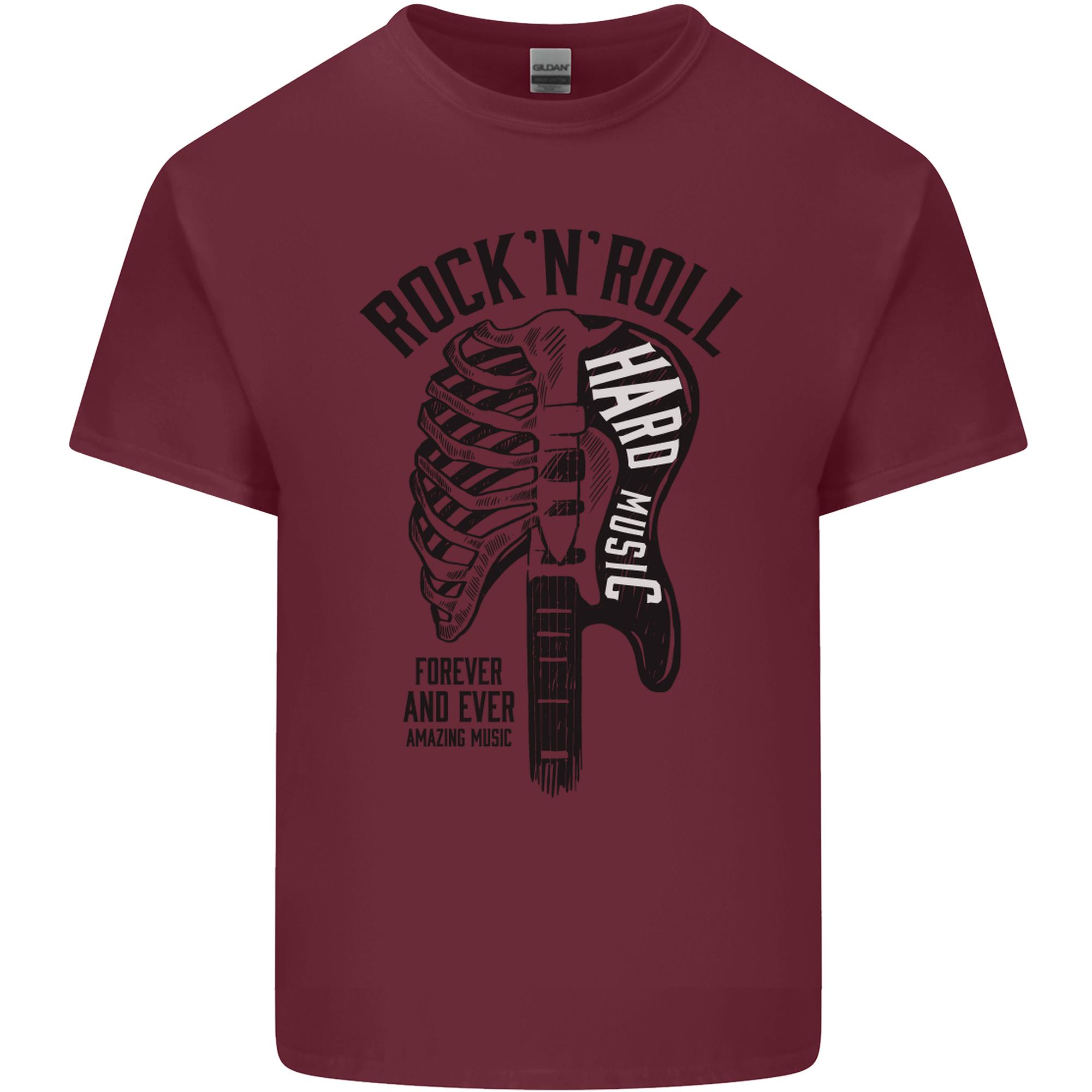 Rock N Roll Forever and Ever Guitar Unisexs Light Cotton TShirt S