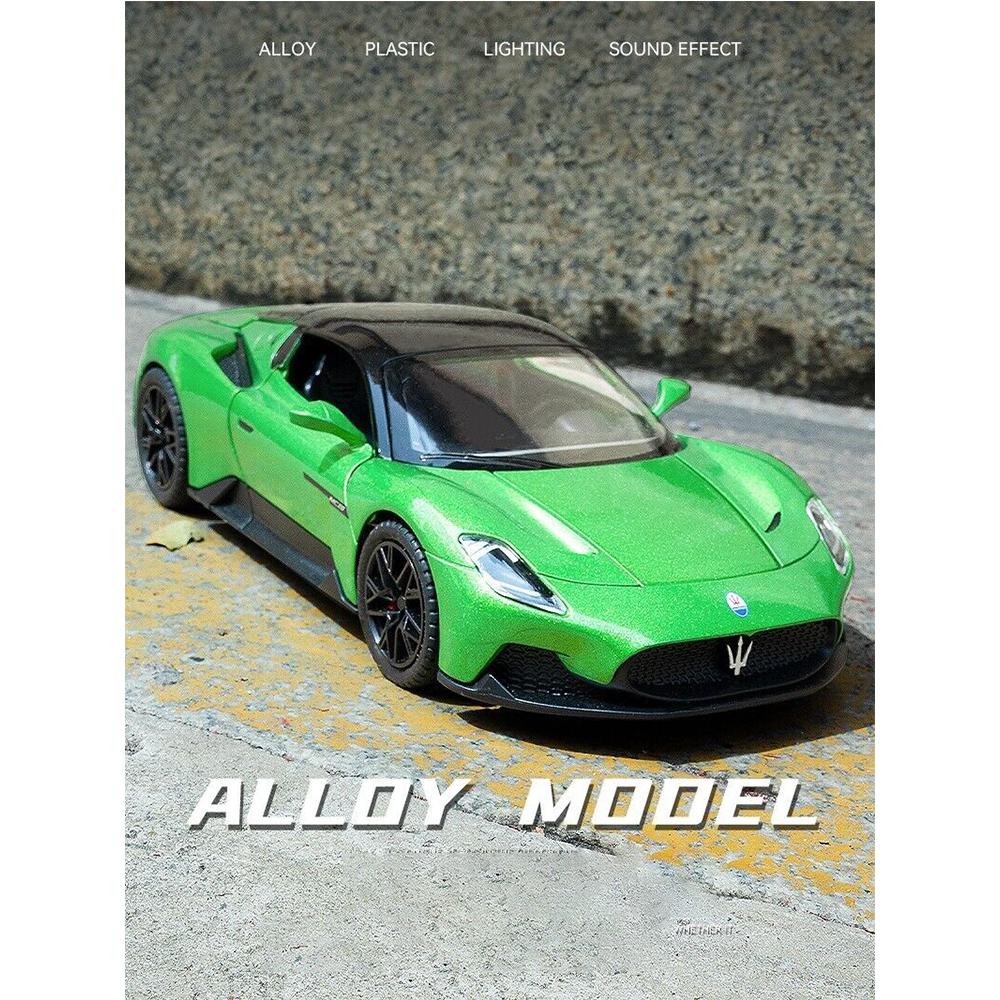 1/22 Scale Maserati MC20 Sport Car Model with Sound and Light, Pull Back Alloy Model Diecast Model Car for Kids Toy Gift
