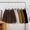 Japanese Retro Corduroy Wide-Leg Women's Shorts - Autumn/Winter 2026 Versatile Elegant Style
