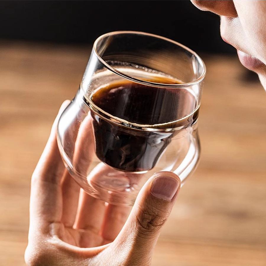 FOME 1/2pcs Double-walled Glass Coffee Cup Clear Insulated Espresso Cups Heatresist Milk Teacup Brandy Wine Drinking Glasses