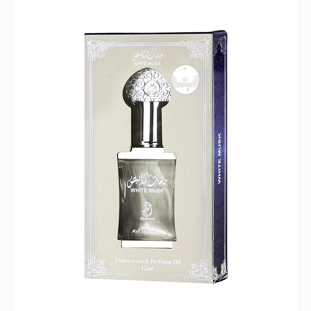 Arabiyat White Musk Concentrated Perfume Oil 12ml | Non Alcoholic Attar for Men & Women (Unisex)