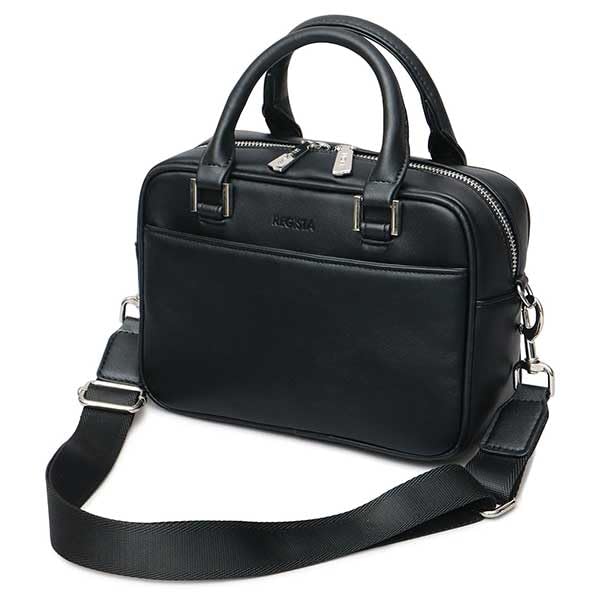 [Регистрация] Мини-сумка Бостон для мужчин и женщин, Сумка через плечо 2-в-1, Замша, Кожа коровы, Маленькая, Простая, Черная, Элегантная, Современная, Повседневная