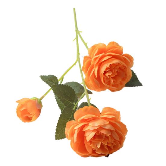 26" Artificial Peonies Flowers with Long Stems Faux Silk Peony Arrangement Bouquet with 2 Heads Full Blooms And 1 Bud for Wedding Centerpiece Party