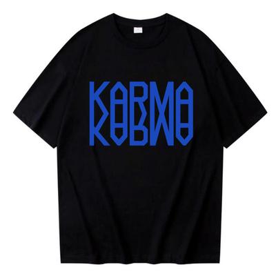 Vintage KPOP Das 4. Album KARMA T-Shirt Herren Damen Rundhals Baumwoll T-Shirts SK Kurzarm T-Shirt Einzigartige Kleidung Oberteile